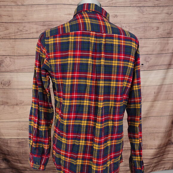 CROFT & BARROW LONG SLEEVE PLAID FLANNEL BUTTON UP SHIRT MENS SZ M **READ** - Picture 4 of 8